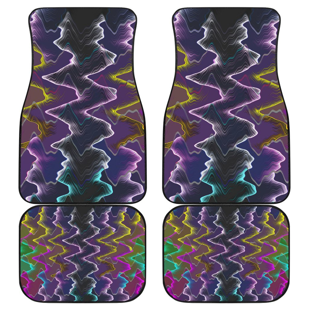 abstract skip line colors car mats