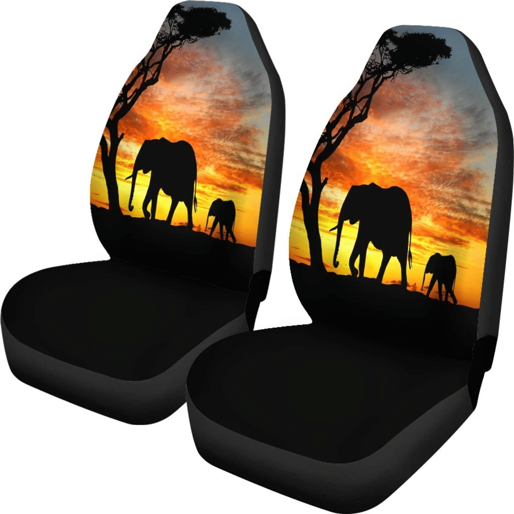 elephant sunset animal car seat