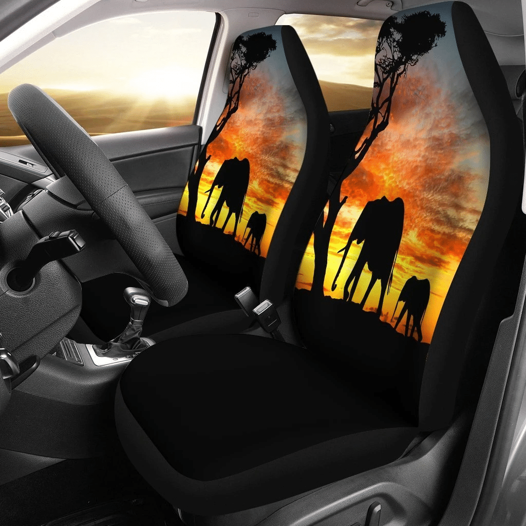 elephant sunset animal car seat