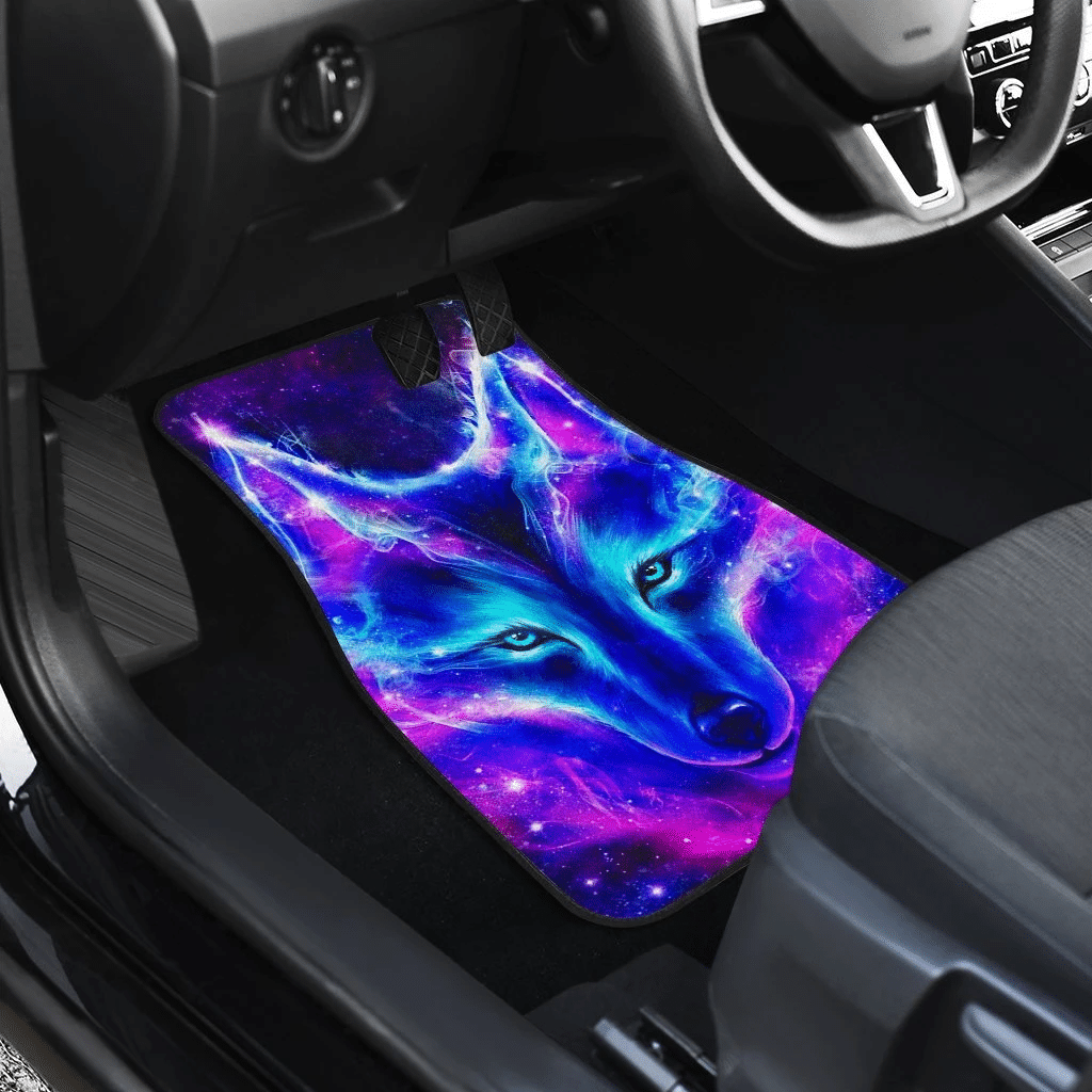 wolf galaxy animal art car floor mats