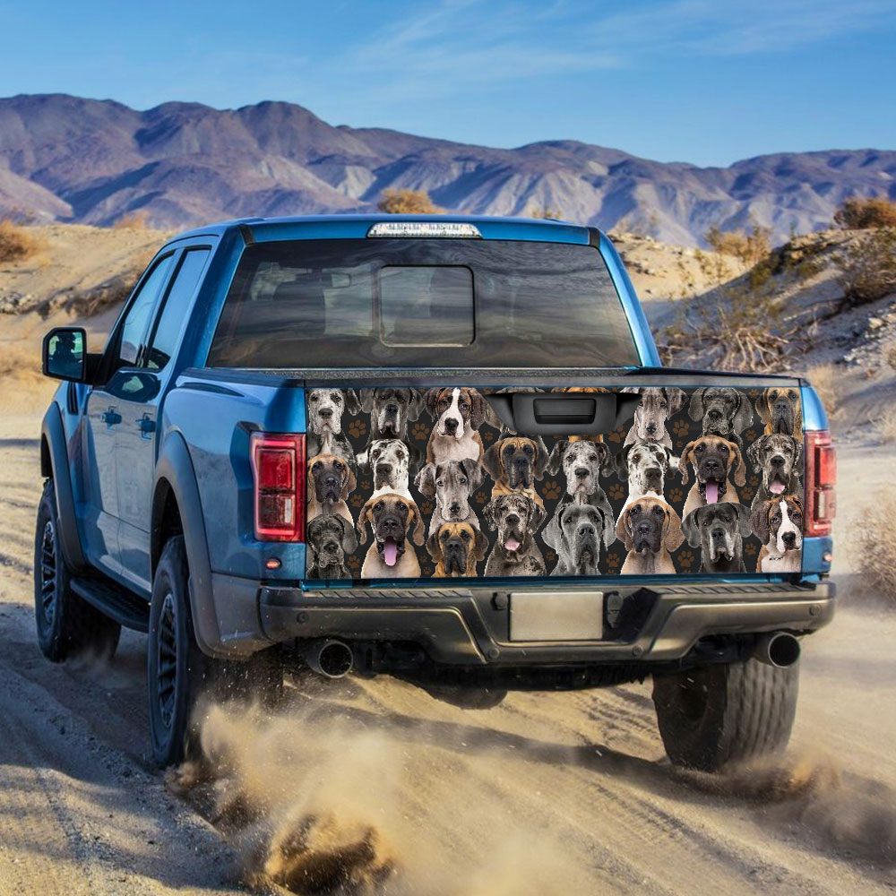 a bunch of great danes truck tailgate decal mbh215td7vqzm