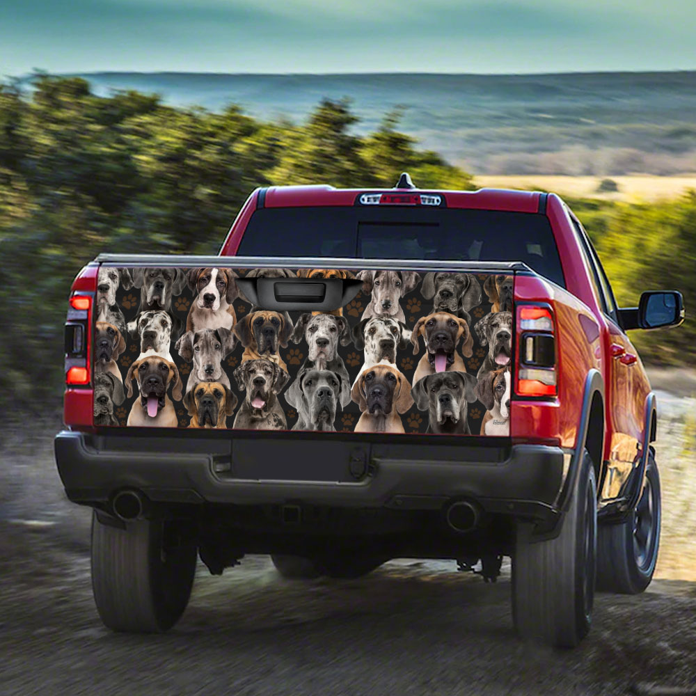 a bunch of great danes truck tailgate decal mbh215tdwgnjm