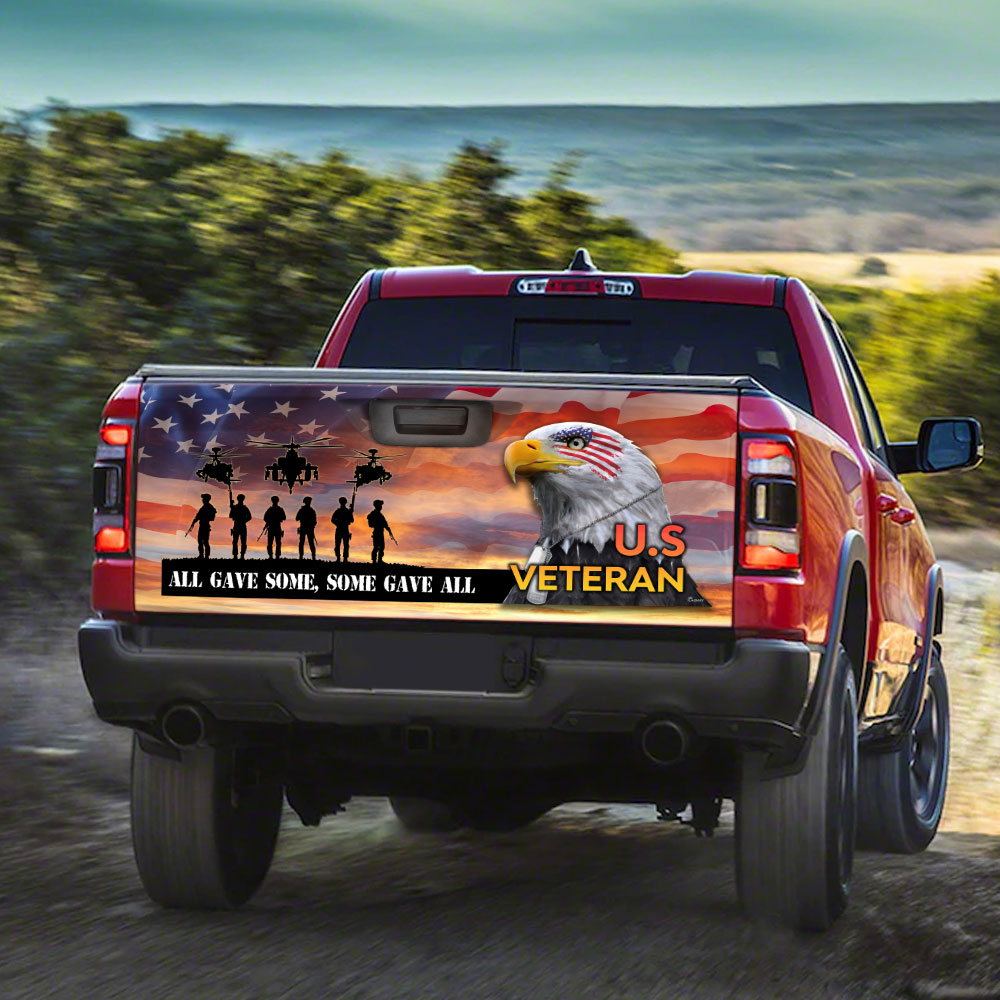 all gave some some gave all veteran of america truck tailgate decal sticker wrap2cay5