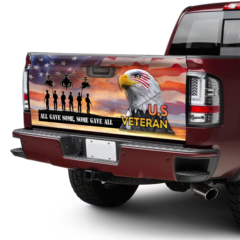 all gave some some gave all veteran of america truck tailgate decal sticker wrapntepz