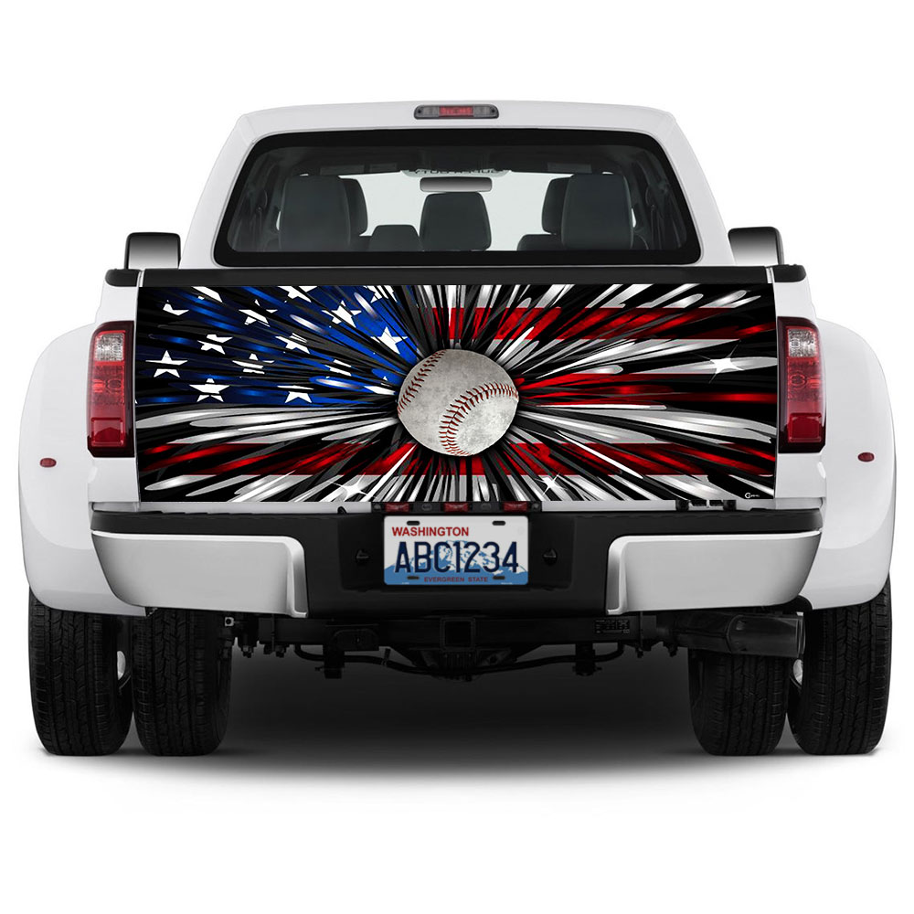 baseball american truck tailgate decal sticker wrapqzbgd