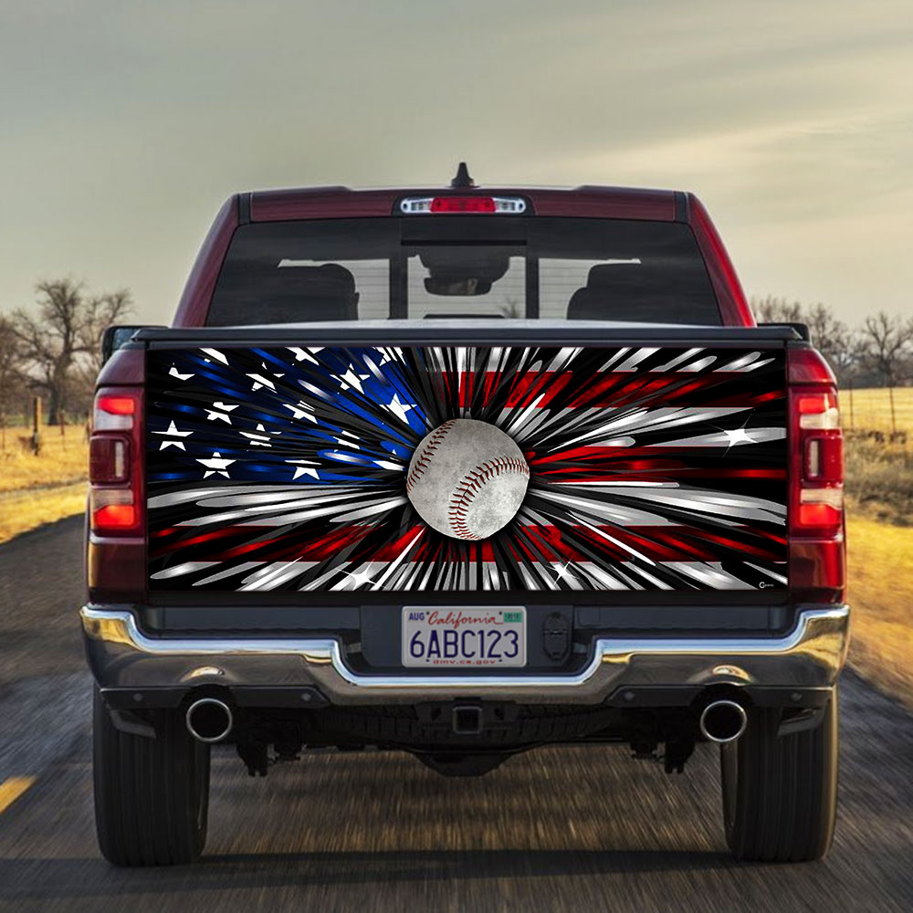 baseball american truck tailgate decal sticker wrapulars