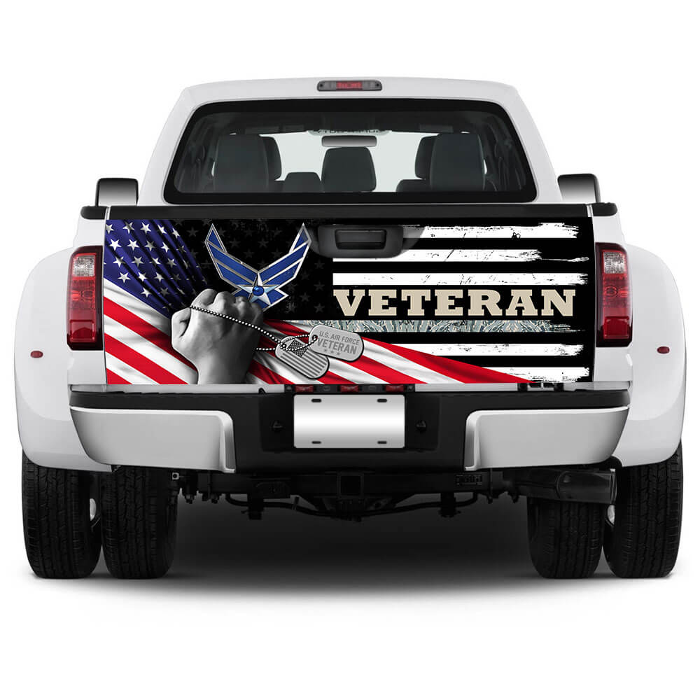 united states air force veteran truck tailgate decal sticker wrap4uywc