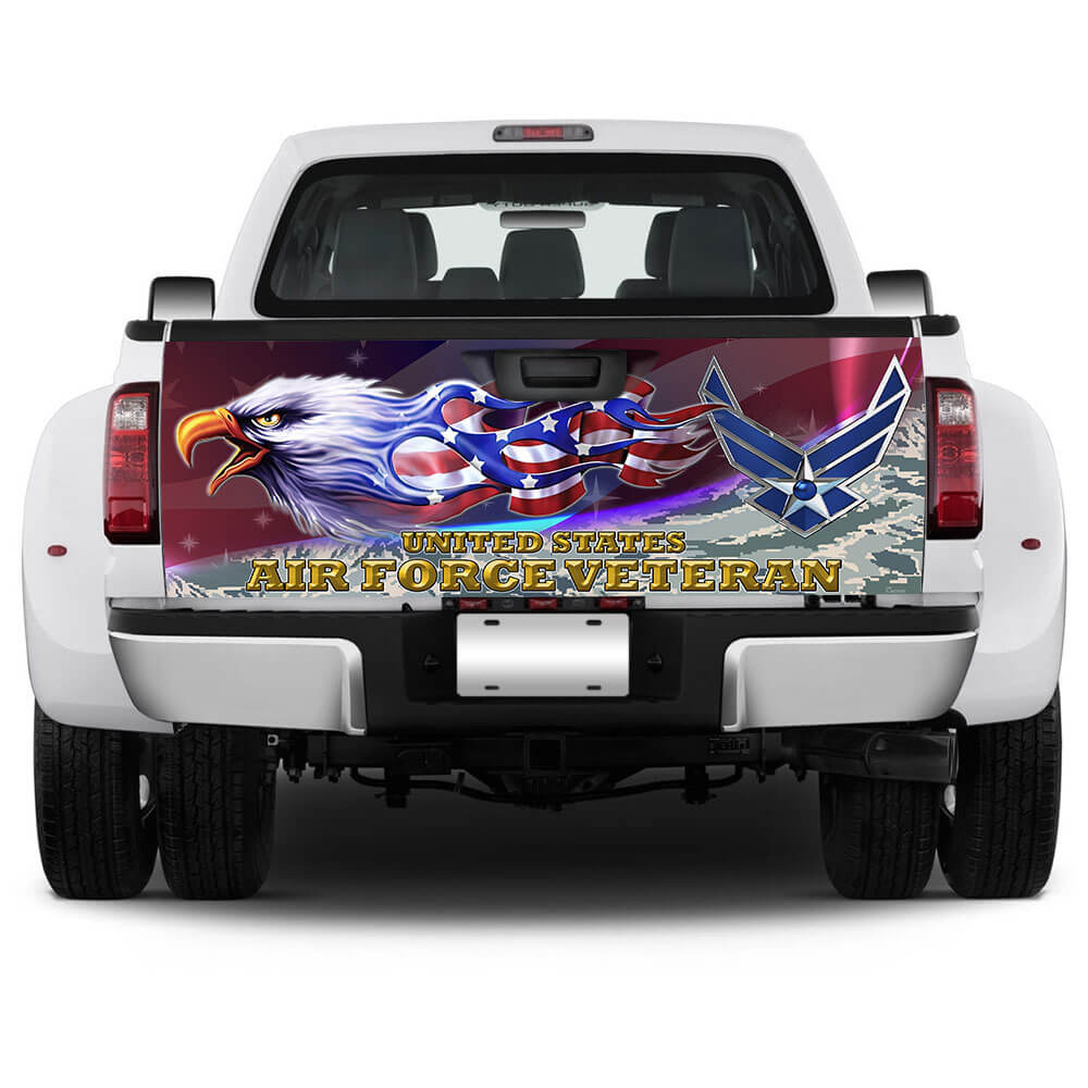 united states air force veteran truck tailgate decal sticker