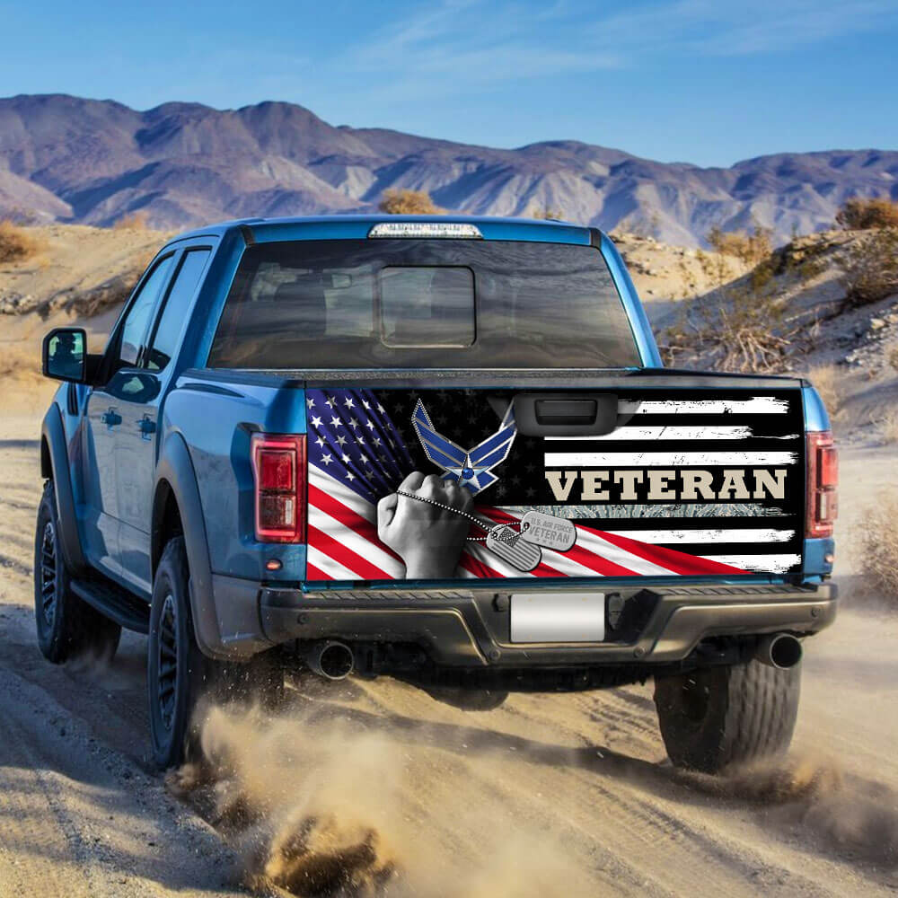 united states air force veteran truck tailgate decal sticker wrapzabmc