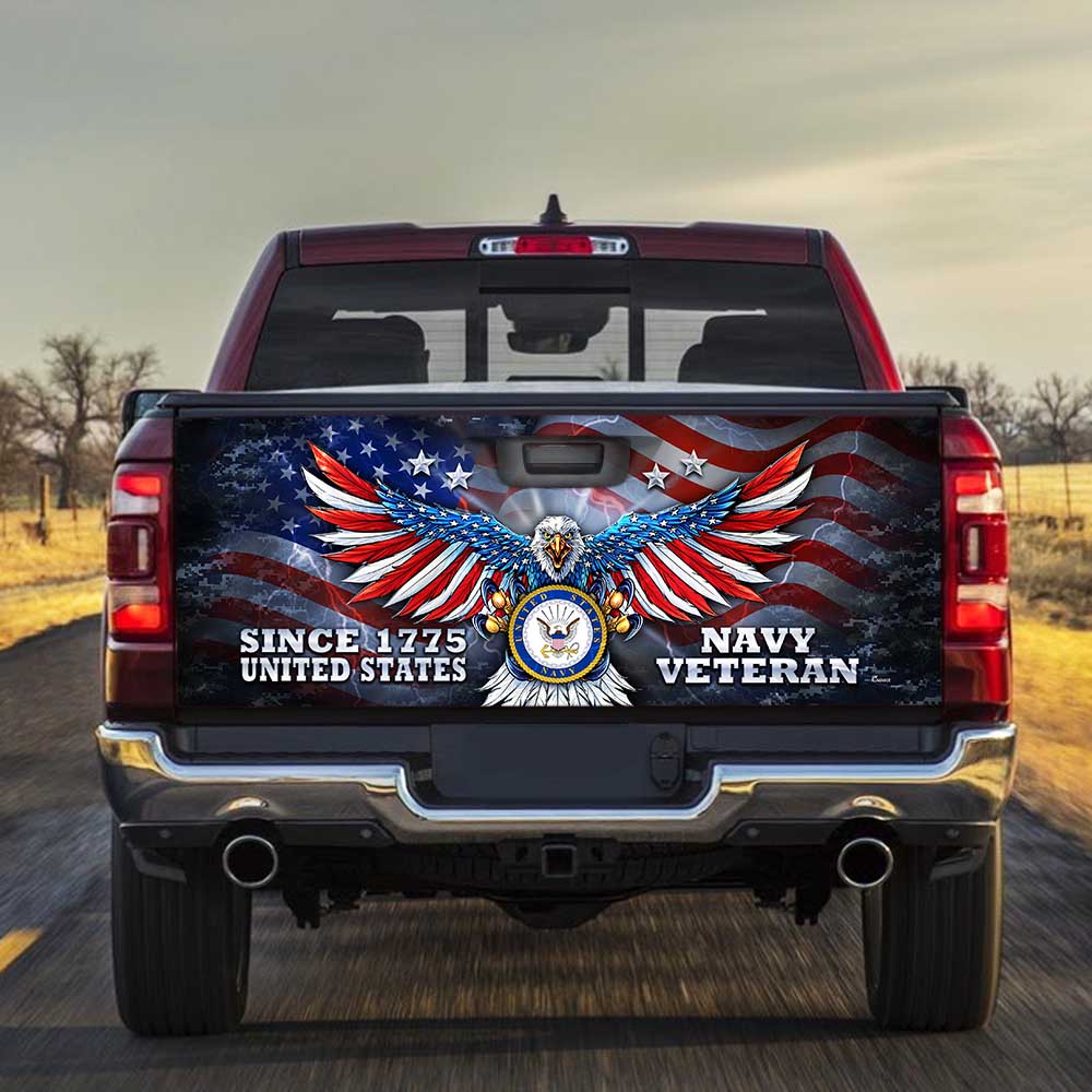 united states navy veteran american truck tailgate decal sticker wrapezoco