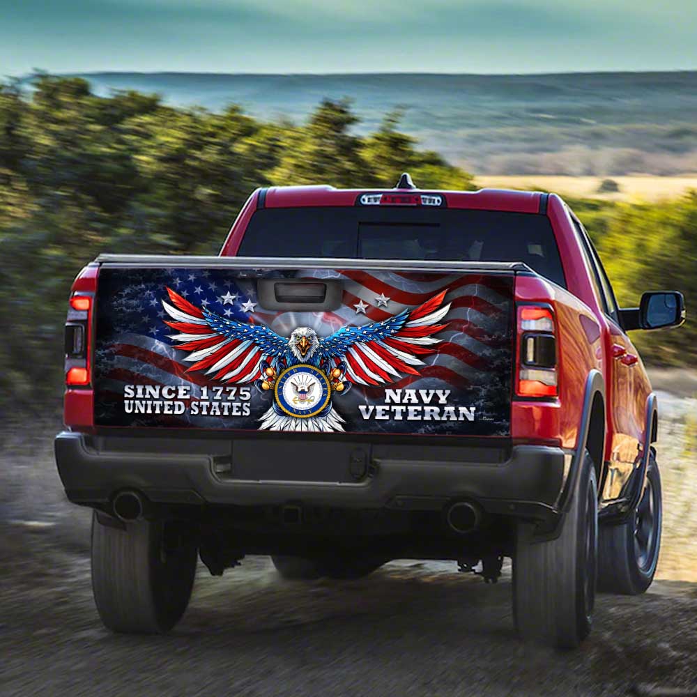 united states navy veteran american truck tailgate decal sticker wrapfup9f