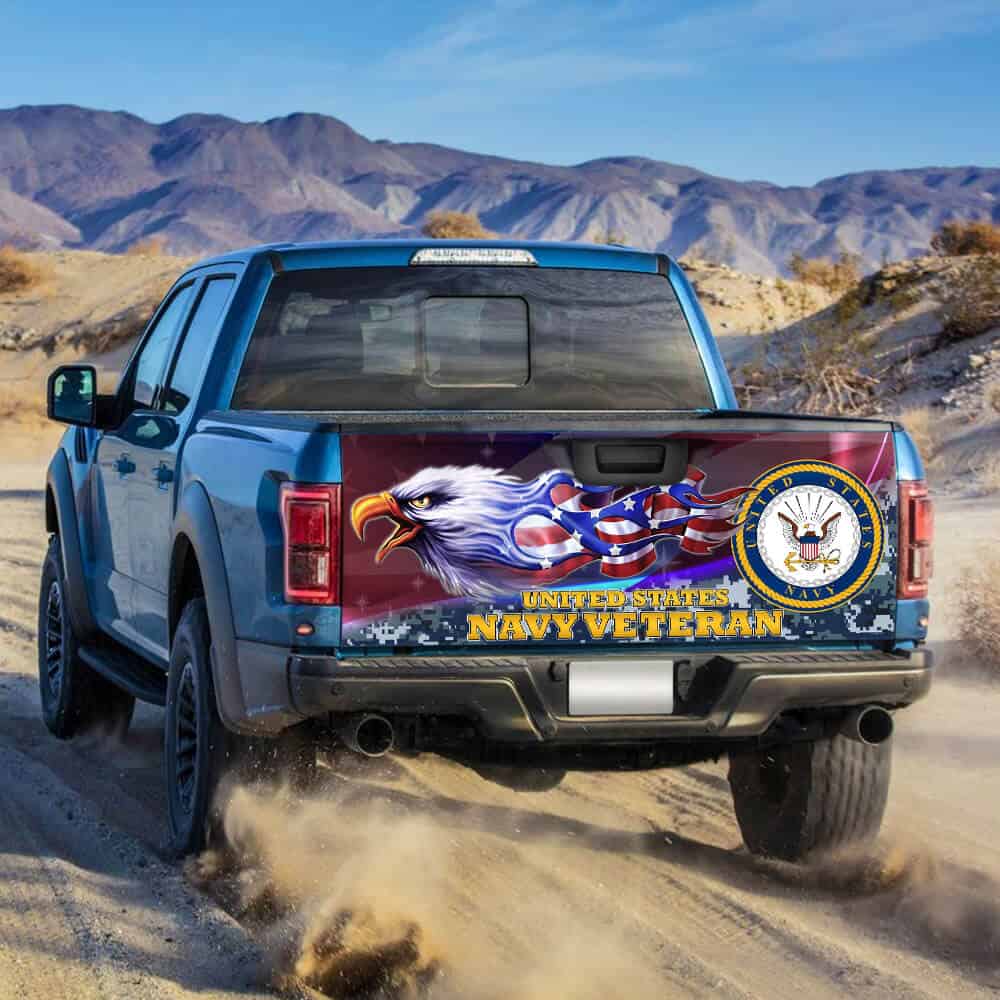 united states navy veteran american truck tailgate decal sticker wrapndr8u