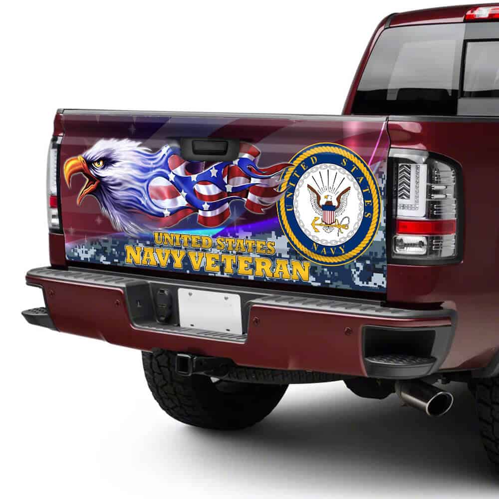 united states navy veteran american truck tailgate decal sticker wrapnuhrq