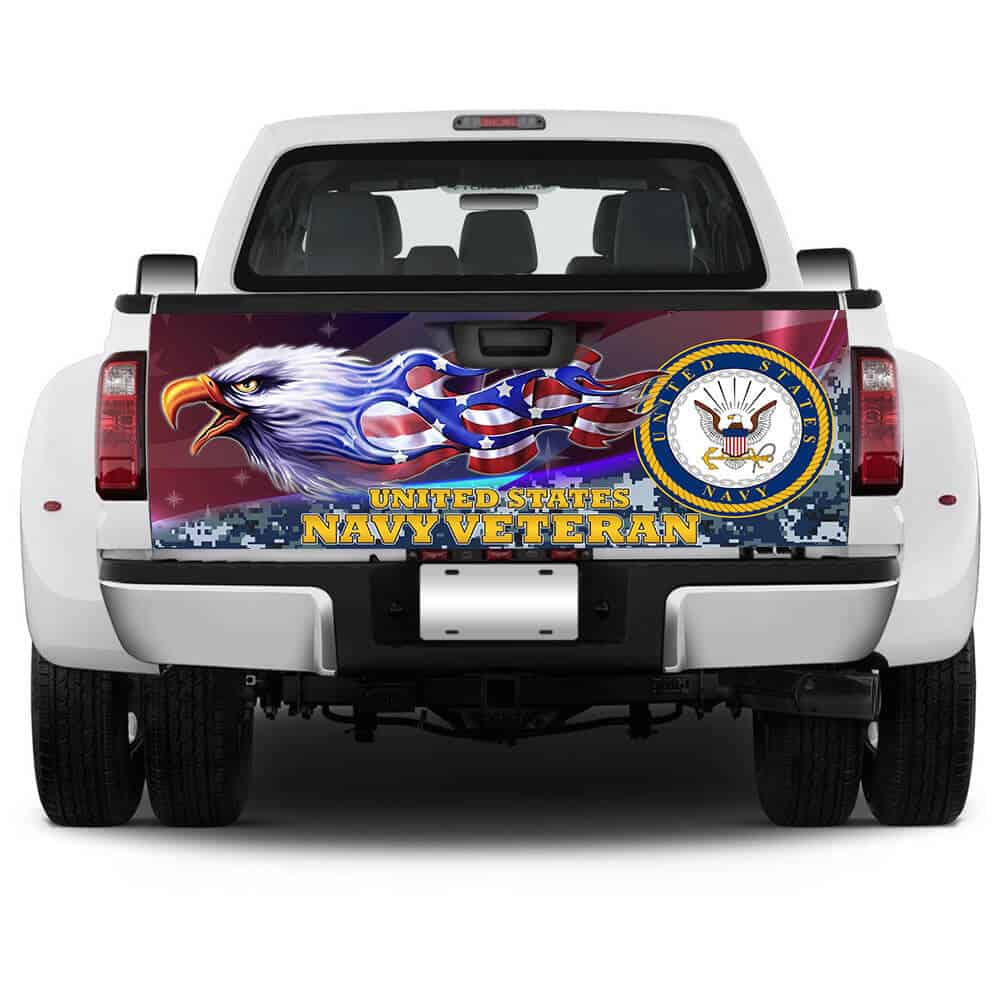 united states navy veteran american truck tailgate decal sticker wrapwte0c