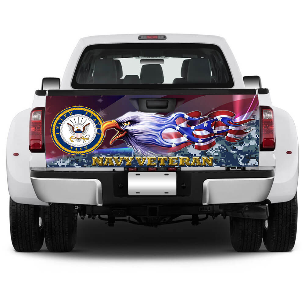 united states navy veteran truck tailgate decal sticker wrapblcdo