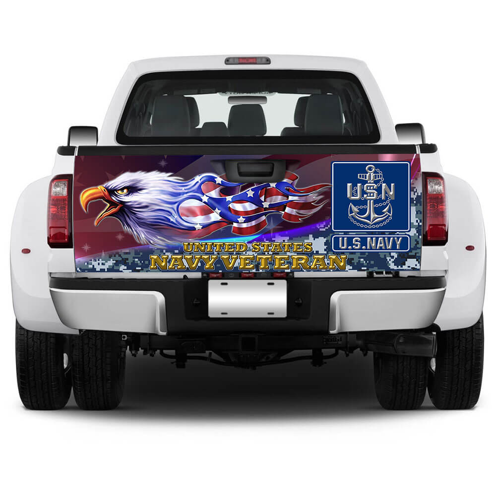 united states navy veteran truck tailgate decal sticker