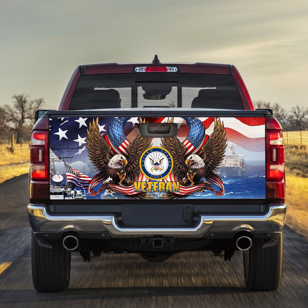 united states navy veteran truck tailgate decal sticker wrapw1ajz