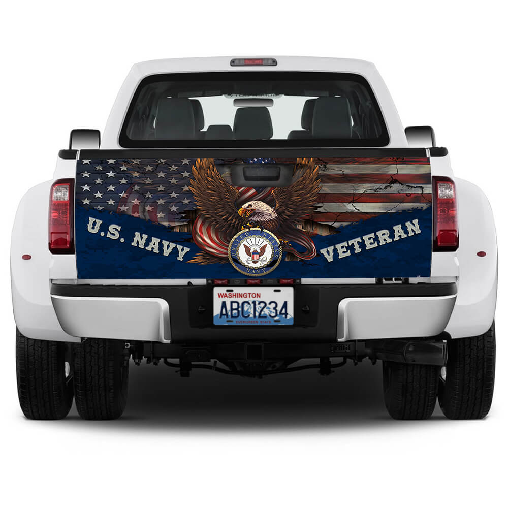 us navy veteran truck tailgate decal sticker wrapa0egn