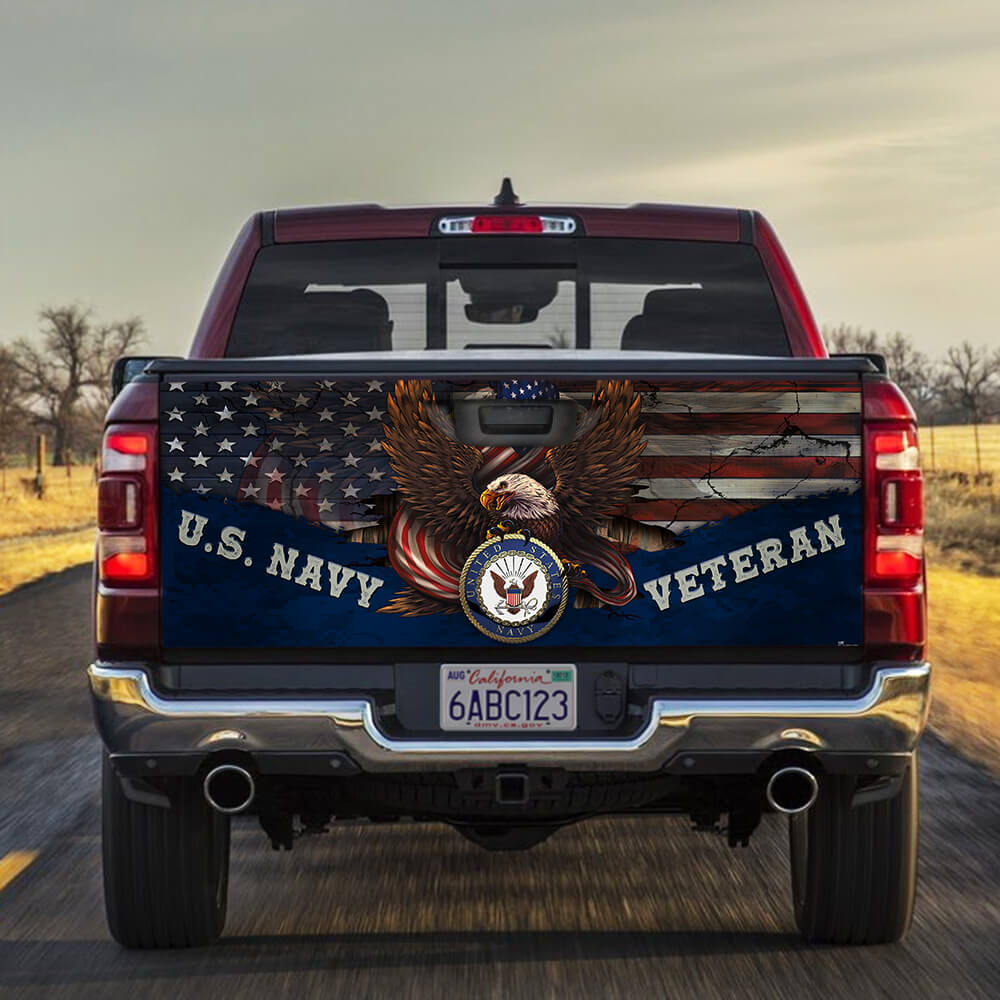 us navy veteran truck tailgate decal sticker wrapjvbzm