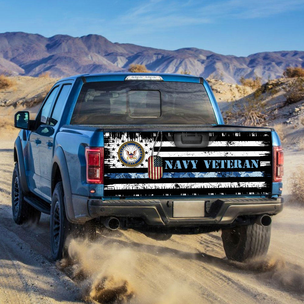 us navy veteran truck tailgate decal sticker wrapmbv0q