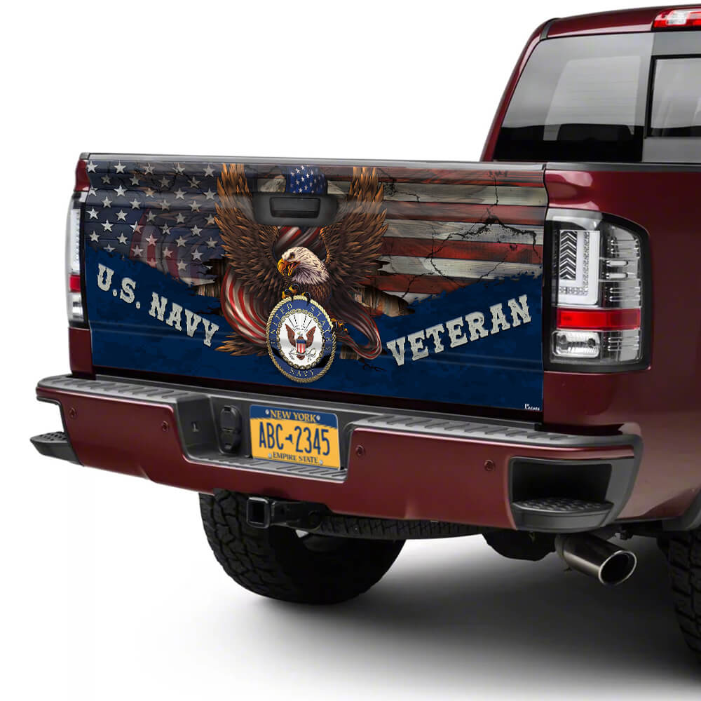 us navy veteran truck tailgate decal sticker wrapsmrz1