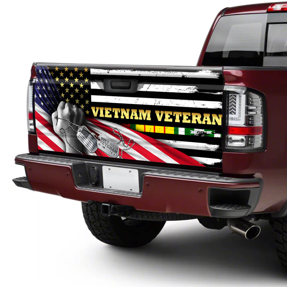 vietnam veteran american truck tailgate decal sticker wrap98p81
