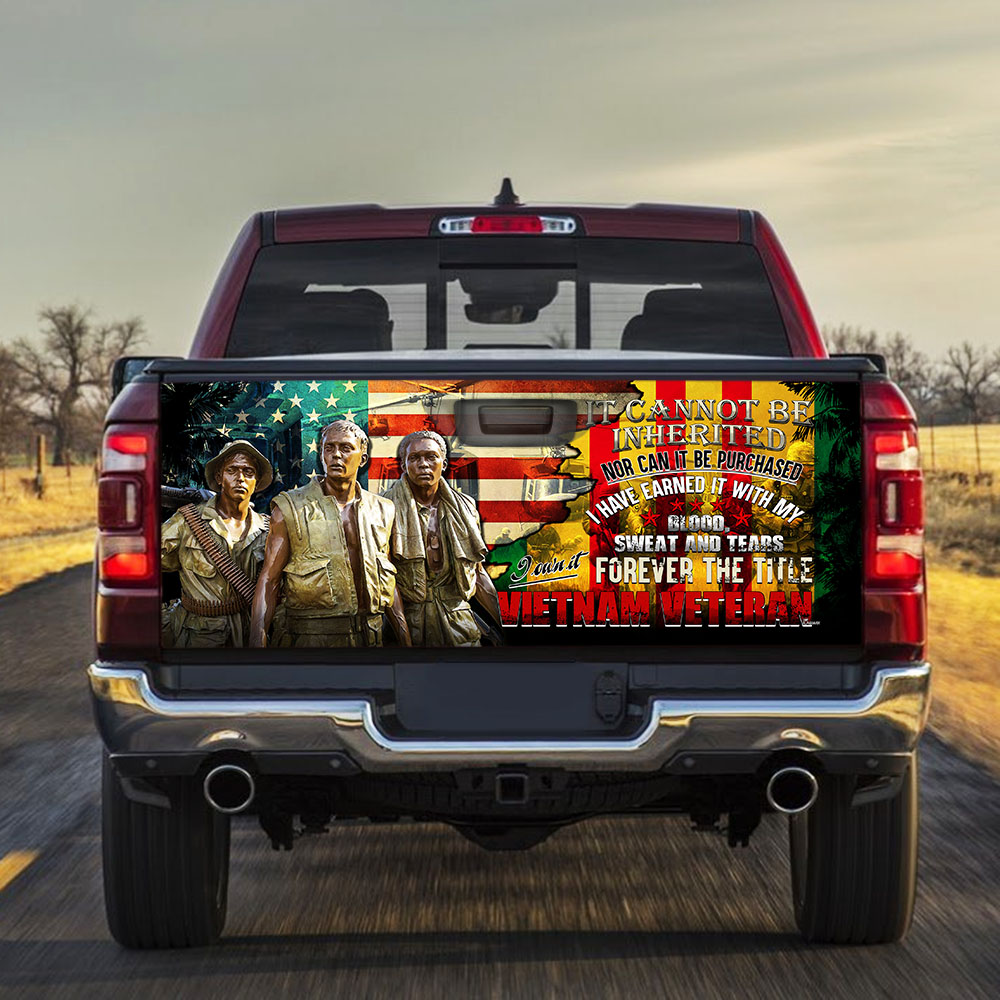 vietnam veteran american truck tailgate decal sticker wrapolkqe