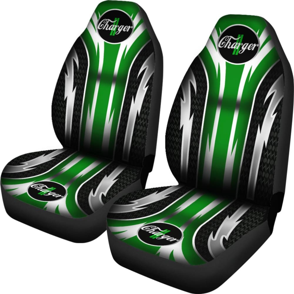 2 front dodge charger seat covers green 094209s94sl