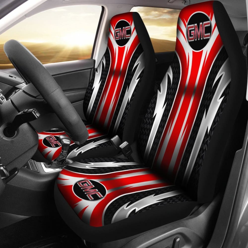 2 front gmc seat covers red