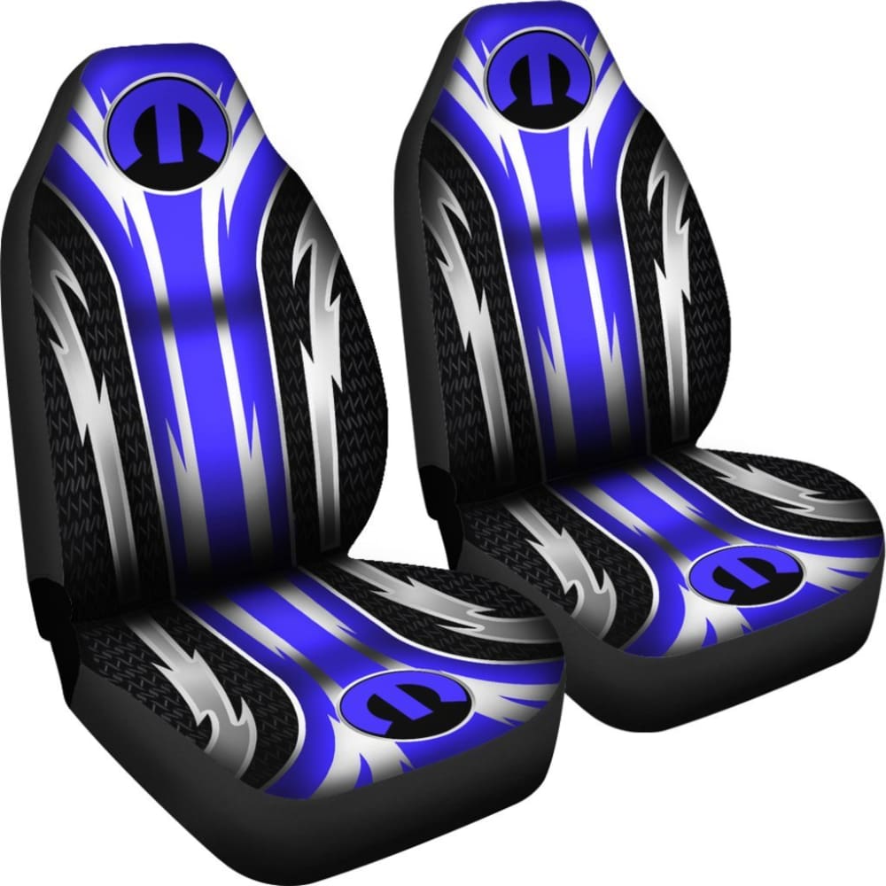 2 front mopar seat covers blue 144627gablj