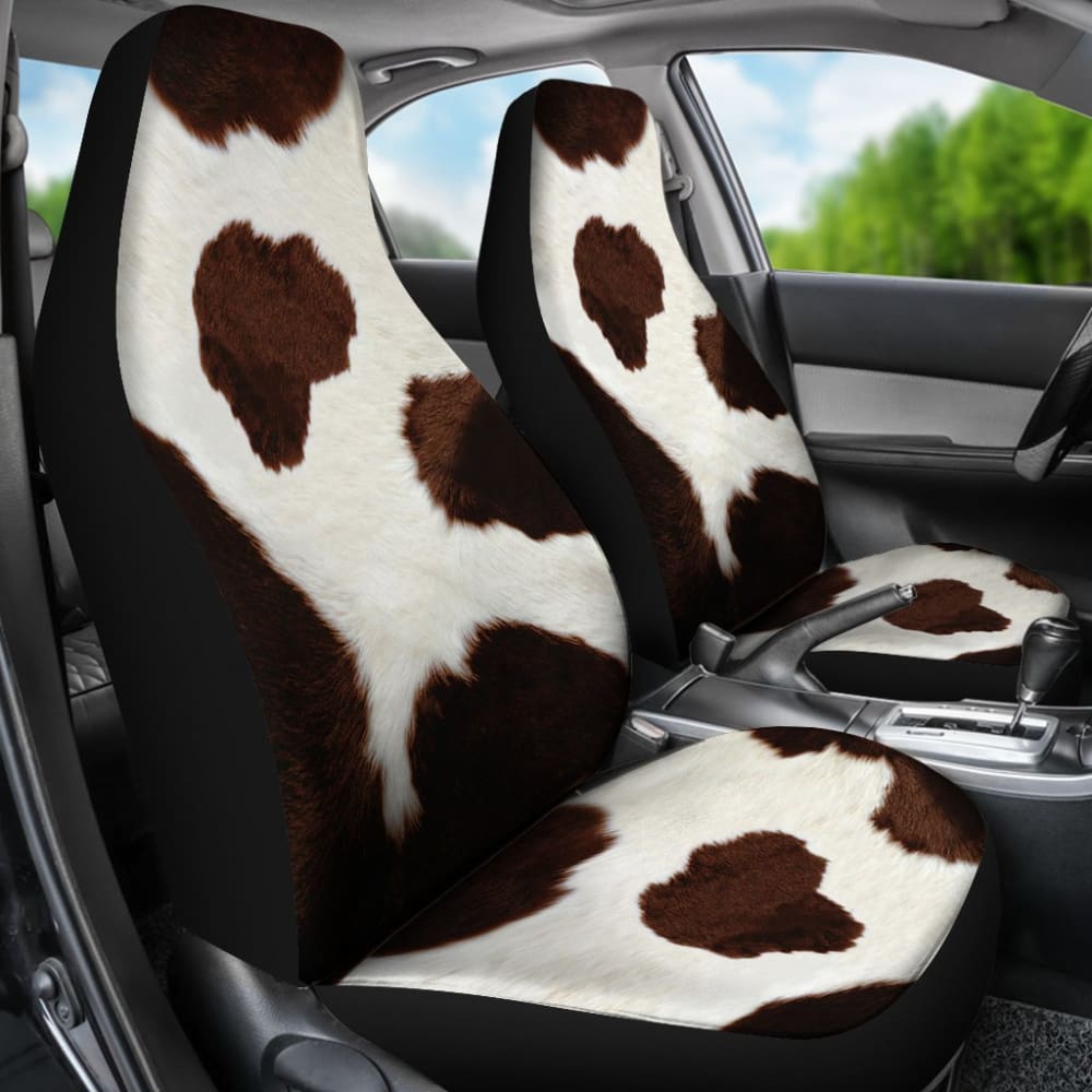 brown cowhide printed car seat covers 211804edrzg
