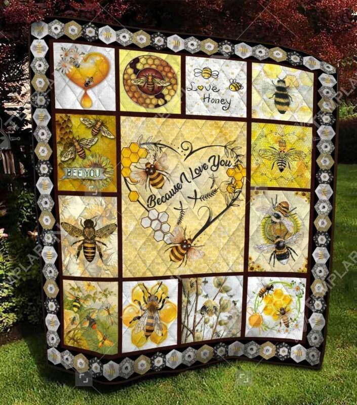 bumble bee quilt blanket quilted02vgi