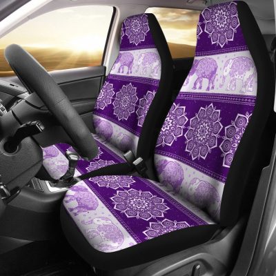 flower mandala elephant purple color car seat covers 19112880lnx