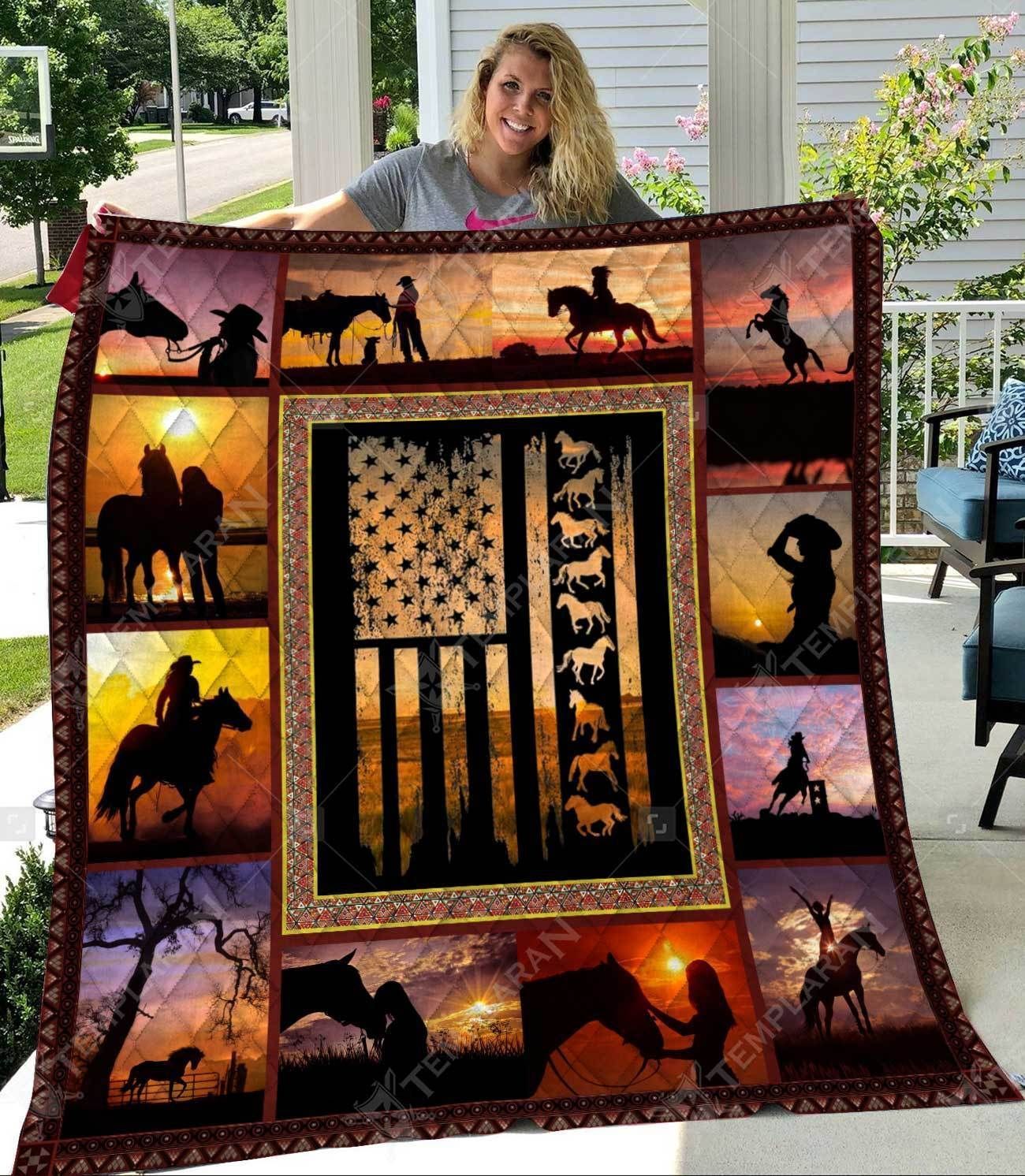 horse quilt blanket quilted0fnua