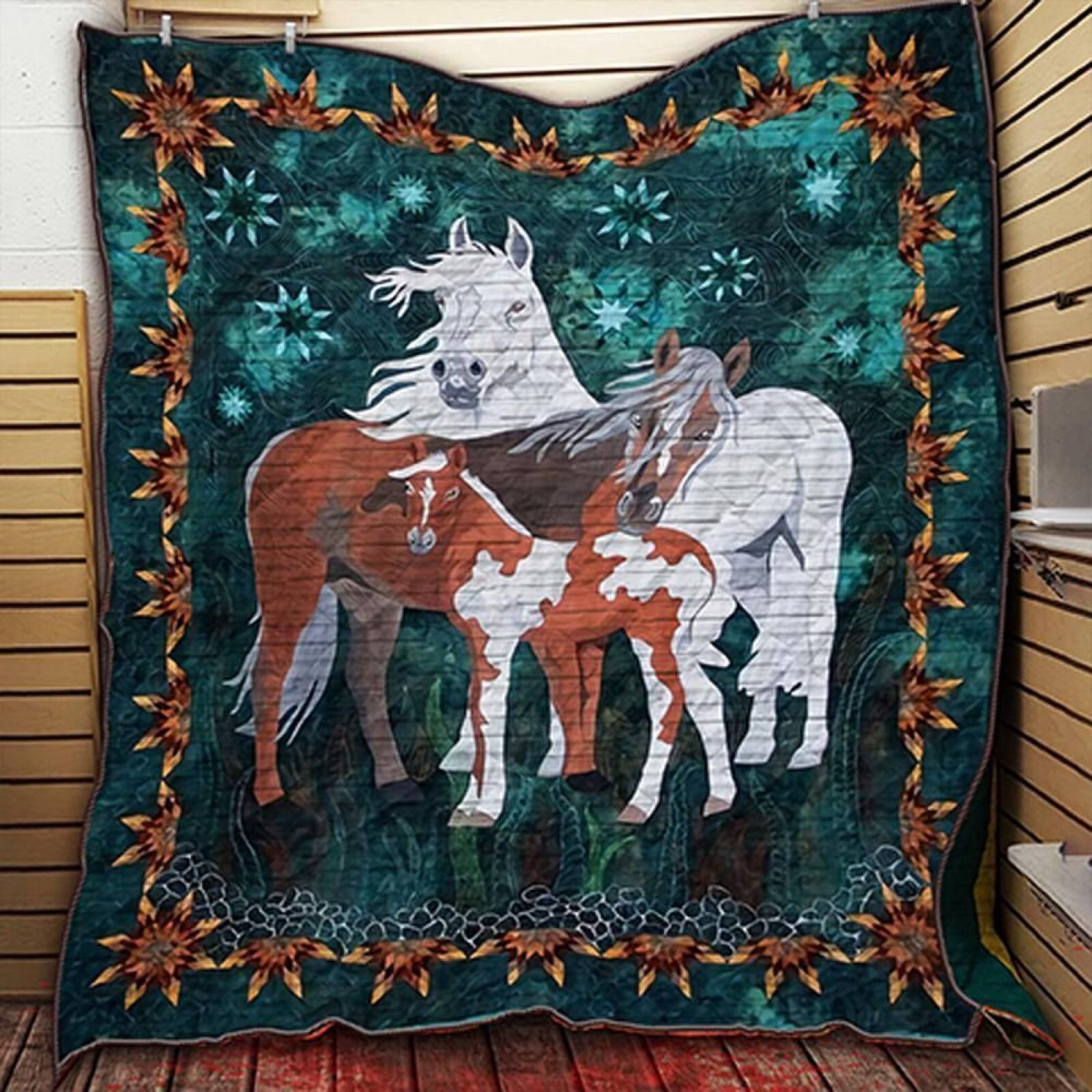 horse quilt blanket quiltedc6ygo