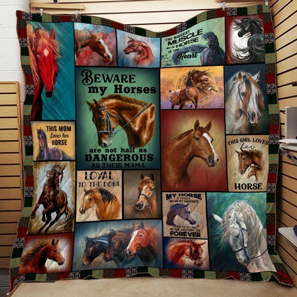 horse quilt blanket quiltedecs2e