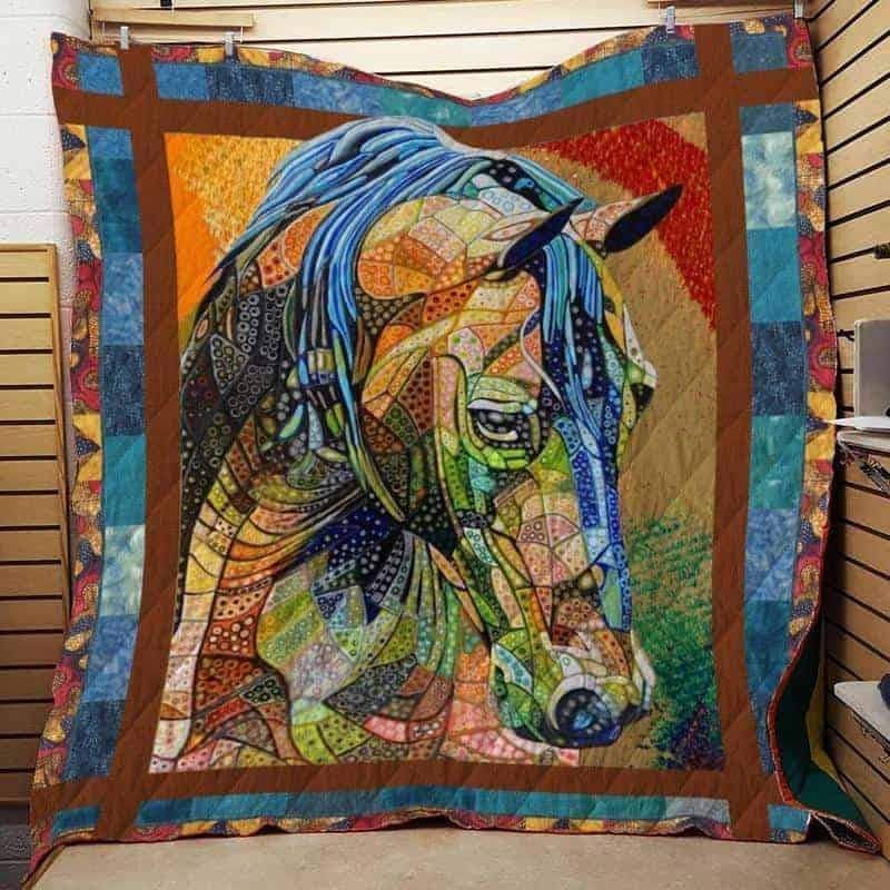horse quilt blanket quiltedkhg1e