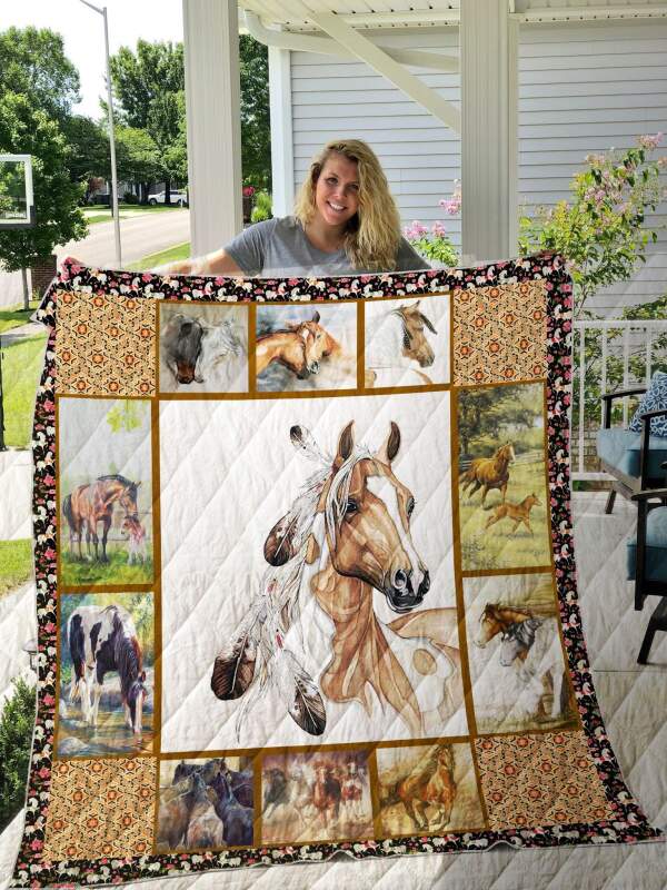 horse quilt blanket quiltedw07rc