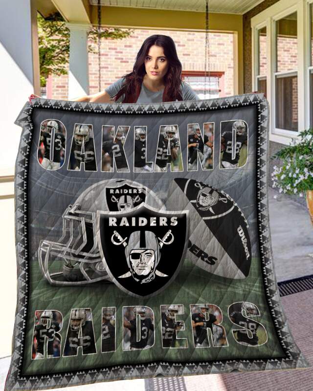 oakland raiders quilt blanket quiltedmj912