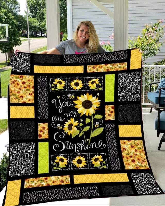 sunflowers you are my sunshine quilt blanket quiltedbwhuy