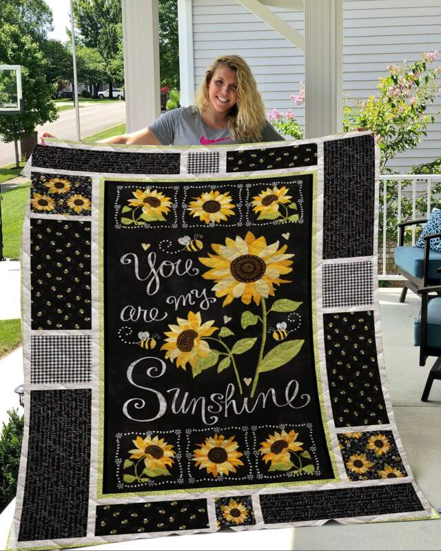 sunflowers you are my sunshine quilt blanket quiltedtrczd